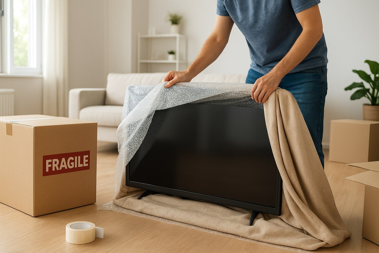 How to Transport a TV When Moving House thumbnail